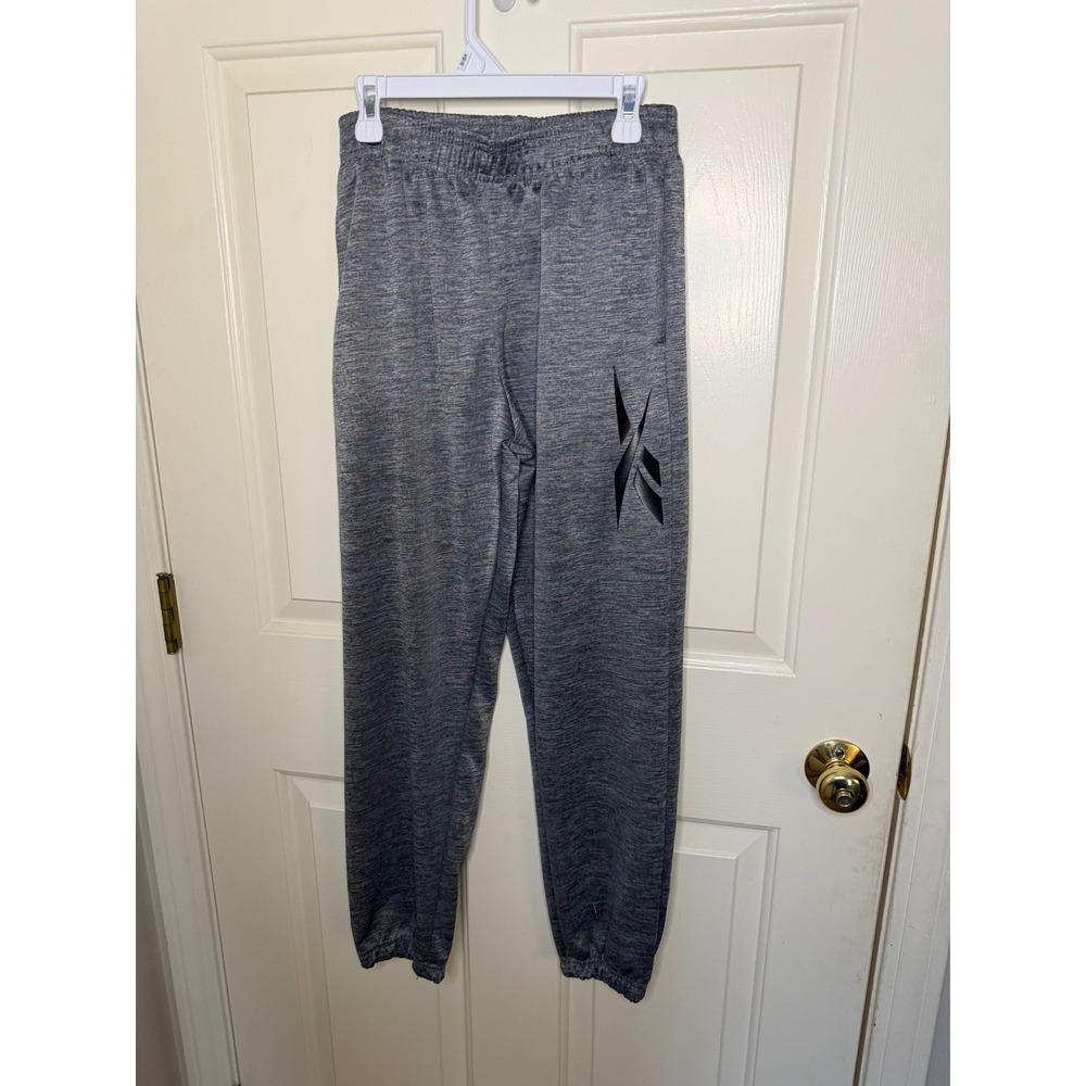 Reebok Boys Heather Grey Space Dye Athletic Jogger Sweatpants Size L 14/16